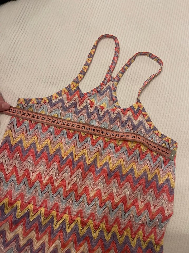 Renkli Zigzag Desenli deniz Elbise - Görsel 4