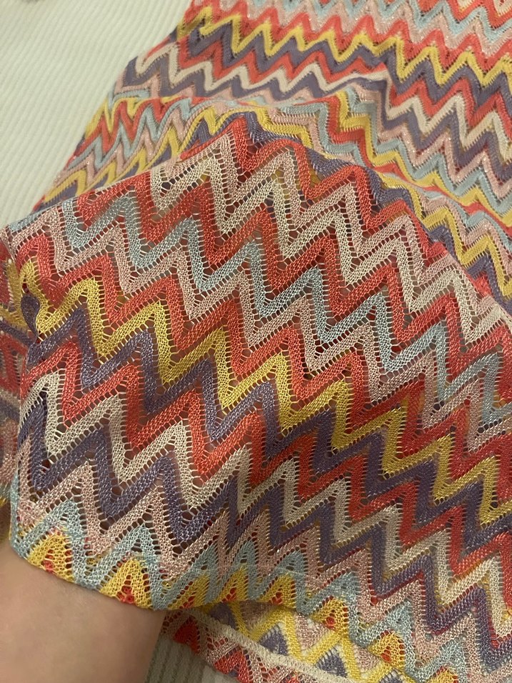 Renkli Zigzag Desenli deniz Elbise - Görsel 2