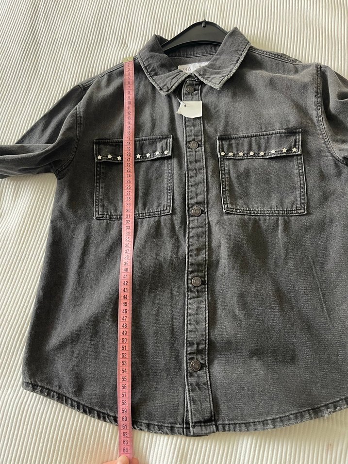 Zara çoçuk denim gömlek - Görsel 5