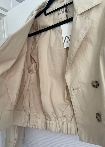 Bej Mini kız cici Trençkot - Görsel 3