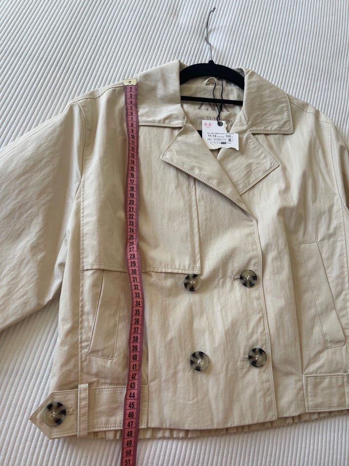 Bej Mini  kız cici Trençkot - Görsel 4