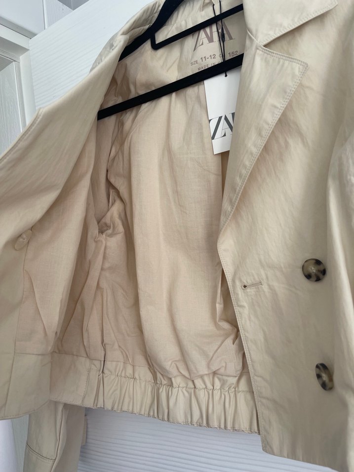 Bej Mini  kız cici Trençkot - Görsel 3