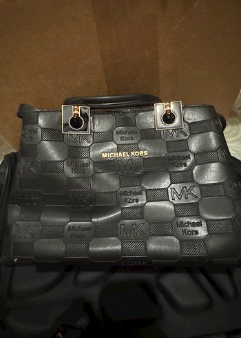 Michael Kors Siyah Dokulu Deri El Cantasi