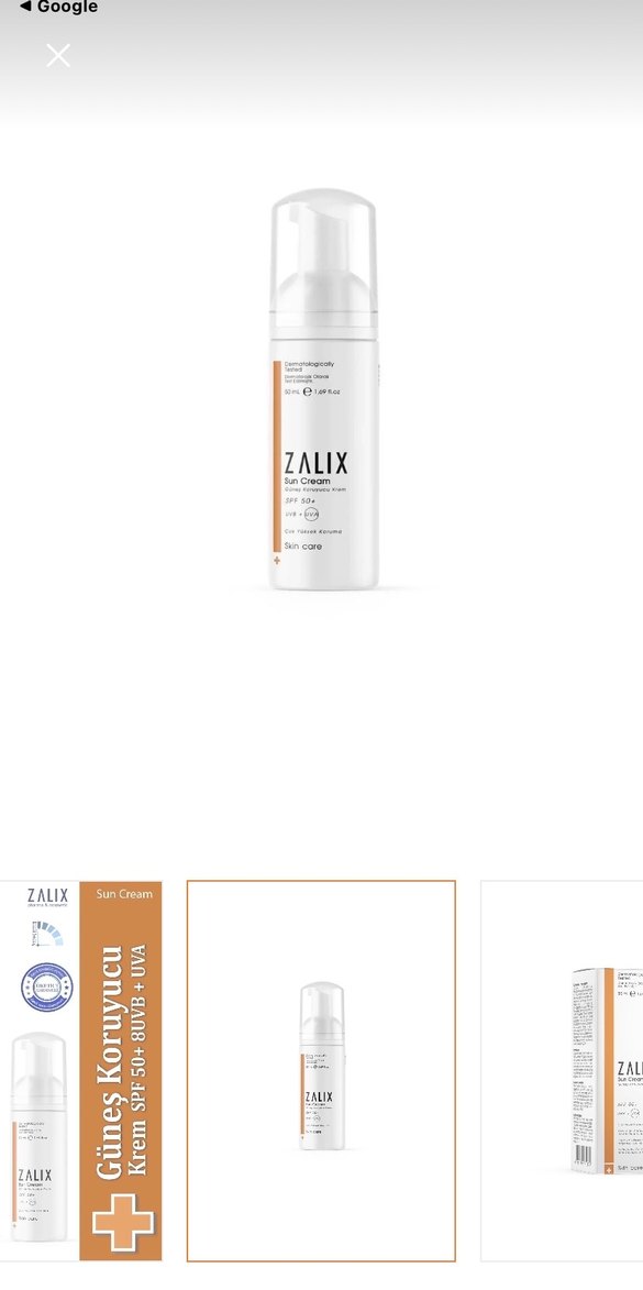 Zalix Güneş Koruyucu Krem SPF 50+ 50 ml - Görsel 2