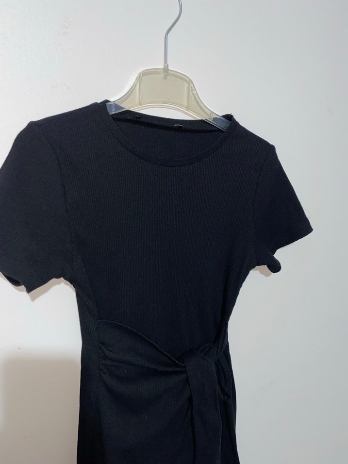 Siyah Kısa Kollu  Elbise - Görsel 3