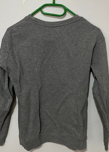 Gri Uzun Kollu Kadın Sweatshirt - Görsel 4