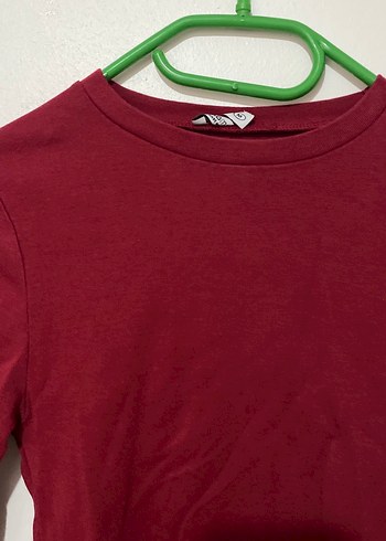 Bordo Uzun Kollu Basic Kadın Kazak - Görsel 2