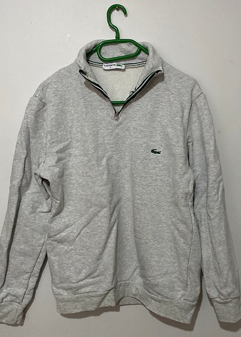 Gri Yarım Fermuarlı Erkek Sweatshirt - Görsel 2