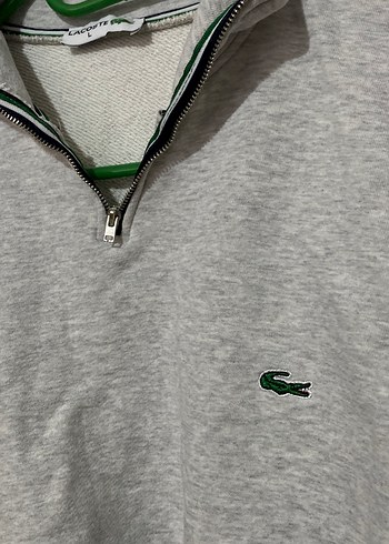 Gri Yarım Fermuarlı Erkek Sweatshirt - Görsel 3