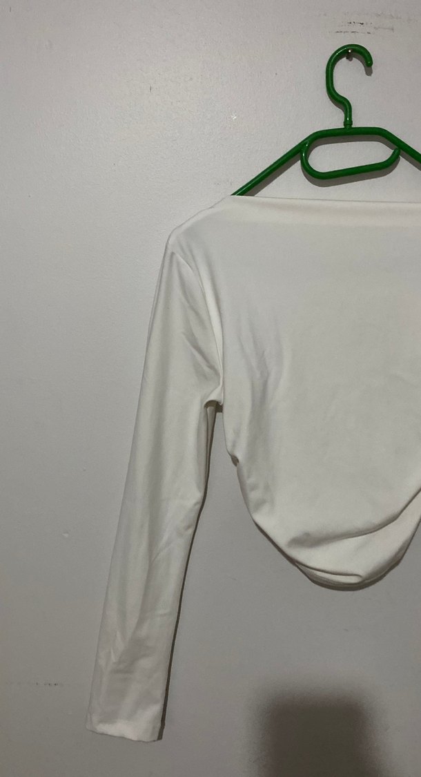 Beyaz Uzun Kollu  Bluz - Görsel 3