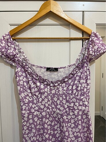 Bershka Bershka Çiçek Desenli Mini Elbise