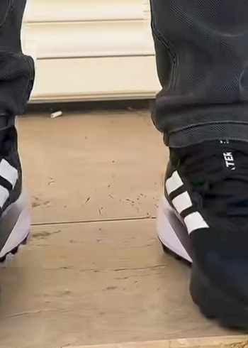 Erkek Siyah Spor Ayakkabı Velcro Bantlı - Görsel 9