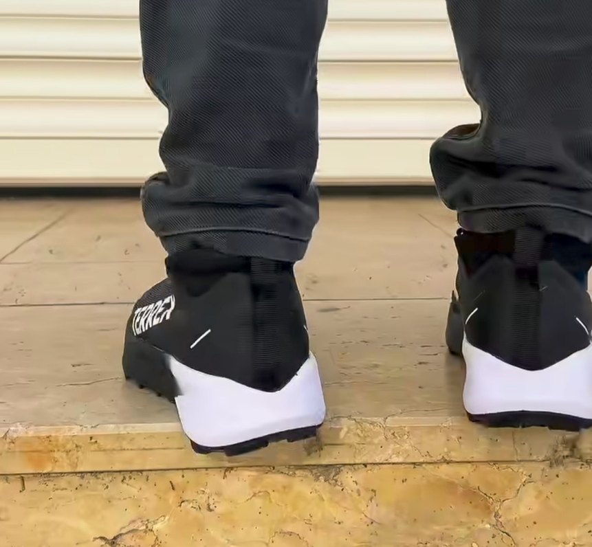 Erkek Siyah Spor Ayakkabı Velcro Detaylı - Görsel 5