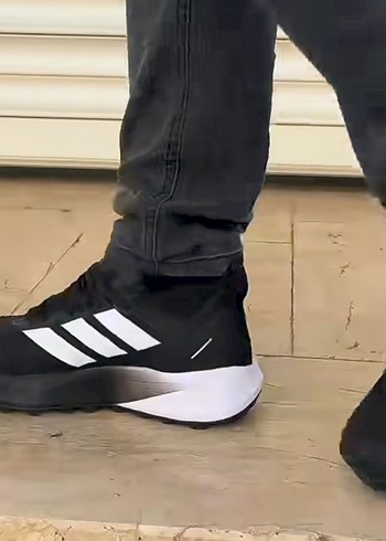 Erkek Siyah Spor Ayakkabı Velcro Bağcıklı - Görsel 6