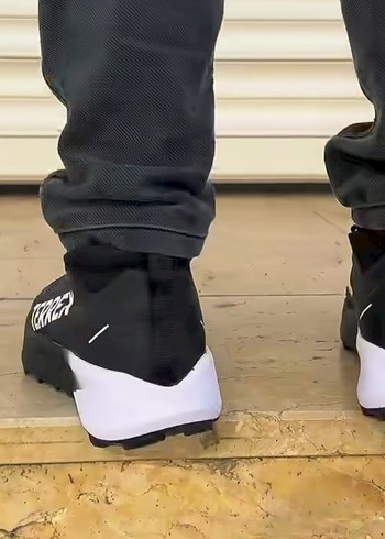 Erkek Siyah Spor Ayakkabı Velcro Bağcıklı - Görsel 5