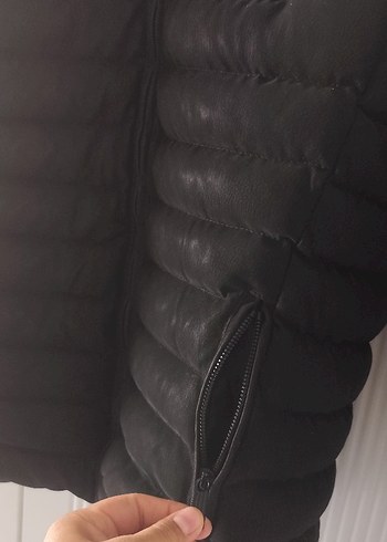 Erkek Siyah  Fermuarlı Kısa Mont - Görsel 9