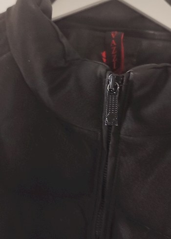 Erkek Siyah  Fermuarlı Kısa Mont - Görsel 6