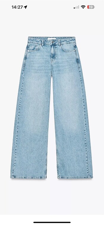 l Beden mavi Renk zara etiketli jean