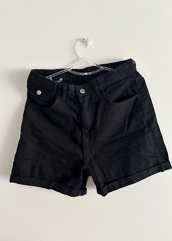Siyah Denim Mini Şort