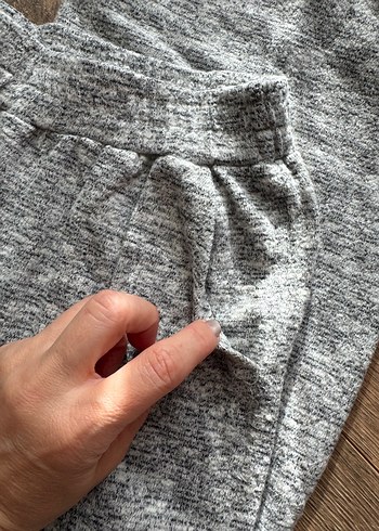 Gri Rahat Kesim Kadın  Pantolon - Görsel 3