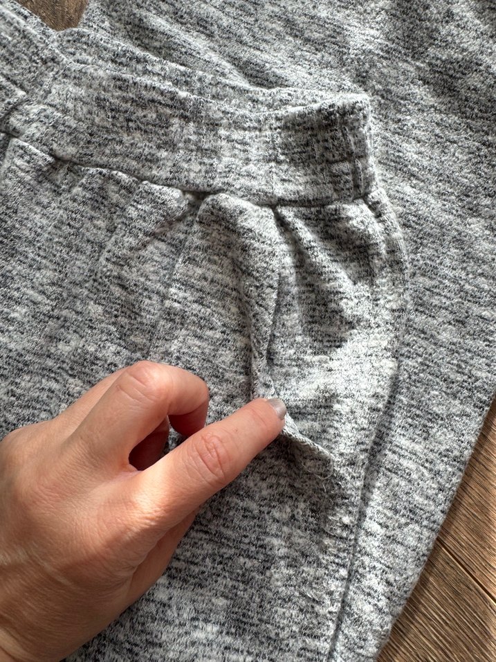 Gri Rahat Kesim Kadın  Pantolon - Görsel 3