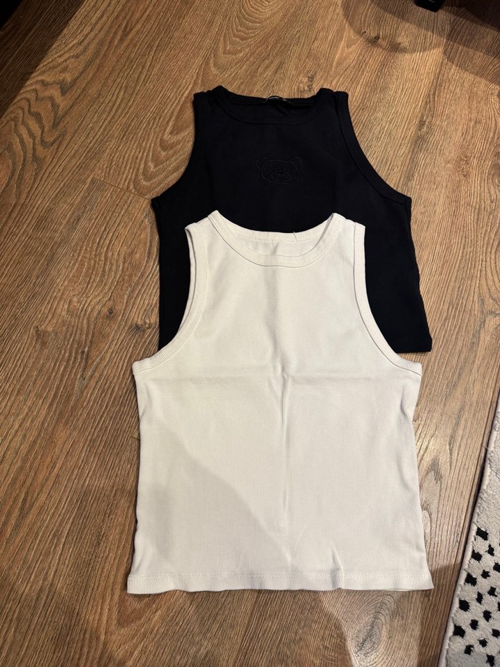 Kadın Siyah ve Beyaz Baskılı Tişört - Görsel 4