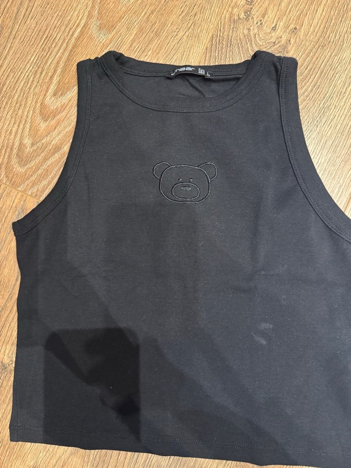 Kadın Siyah ve Beyaz Baskılı Tişört - Görsel 5