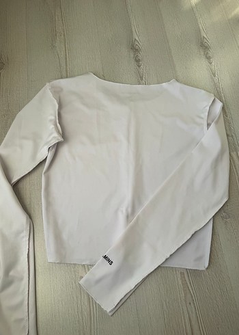 Beyaz Uzun Kollu crop - Görsel 5