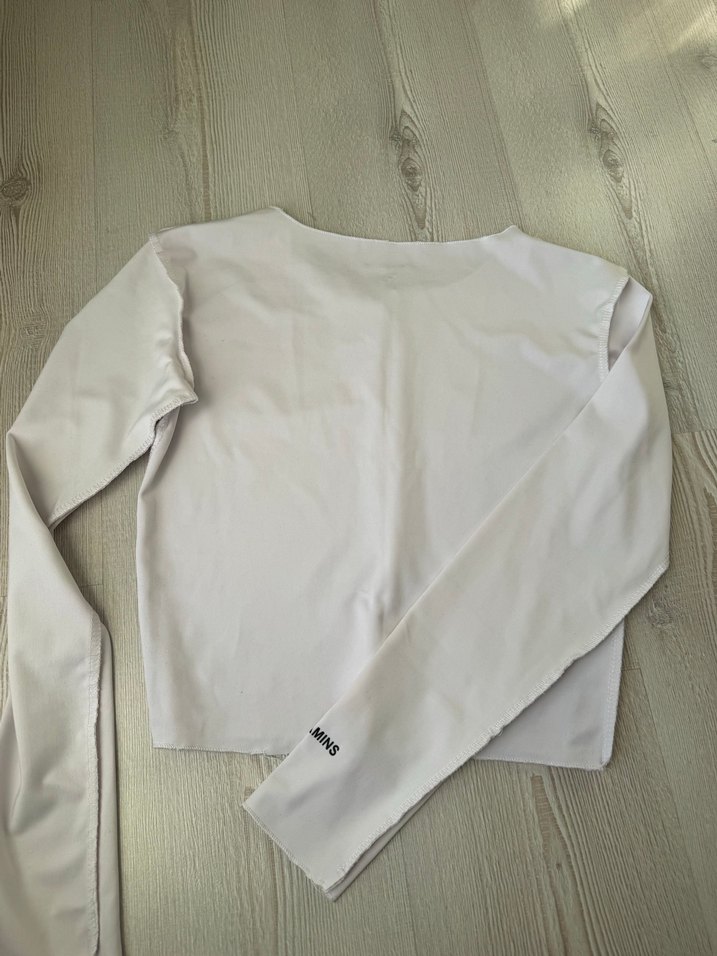 Beyaz Uzun Kollu crop - Görsel 5