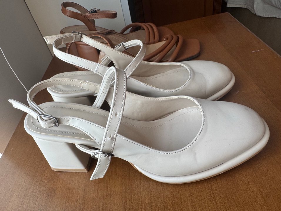 Beyaz Kadın Klasik Dolgu Topuklu Ayakkabı - Görsel 2