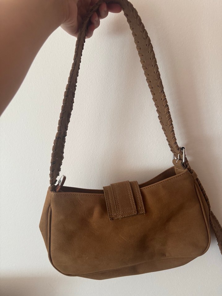 Kadın Süet Kemerli Bohem Çanta - Görsel 3