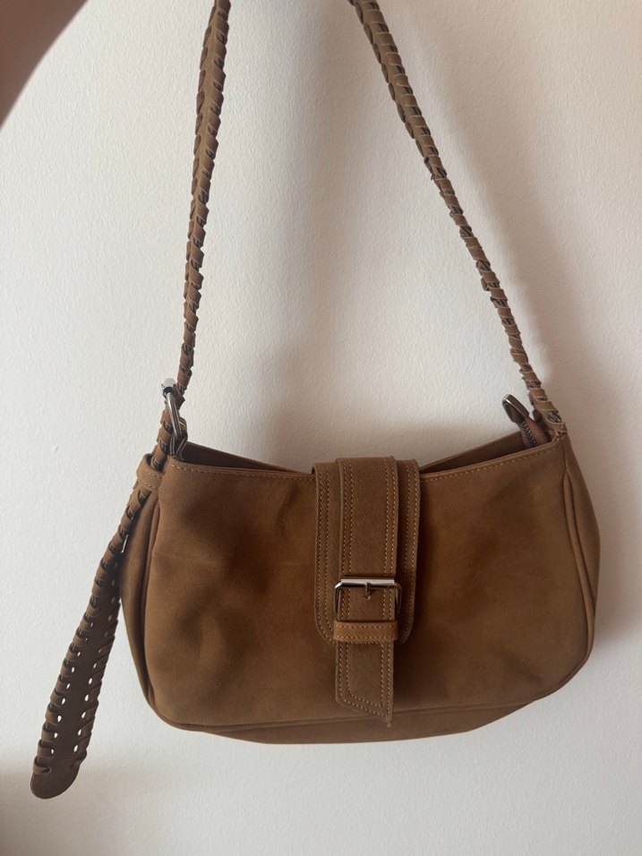 Kadın Süet Kemerli Bohem Çanta - Görsel 2