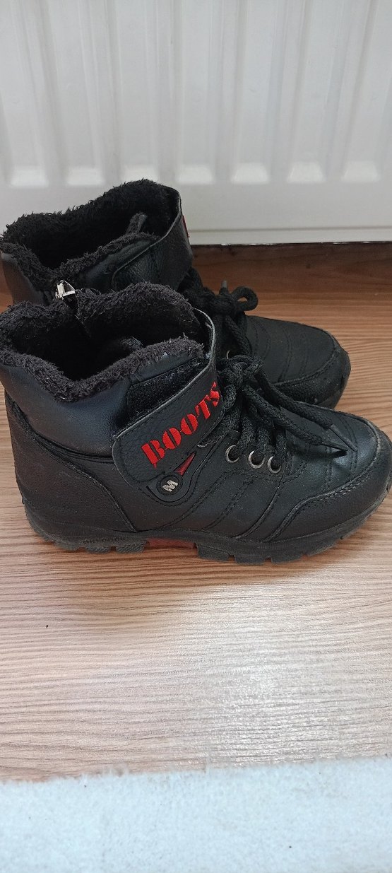 Siyah Erkek Çocuk Kemerli Kauçuk Bot - Görsel 2