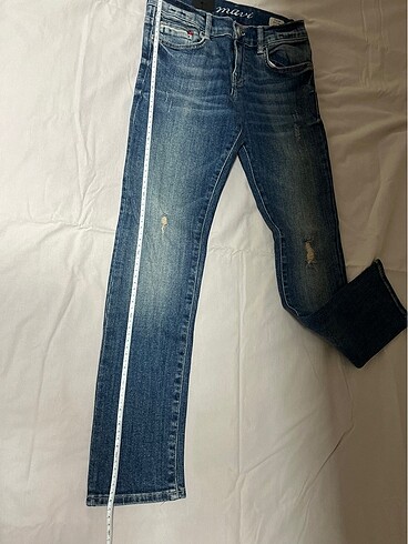 11-12 Yaş Beden mavi Renk Mavi jeans erkek çocuk pantolon