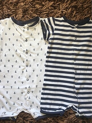 H&m 12-18 ay ikili penye şort tulum
