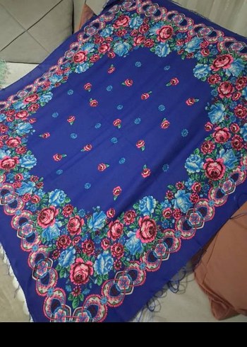 Püsküllü Çok Renkli Kadın Şal - Görsel 9