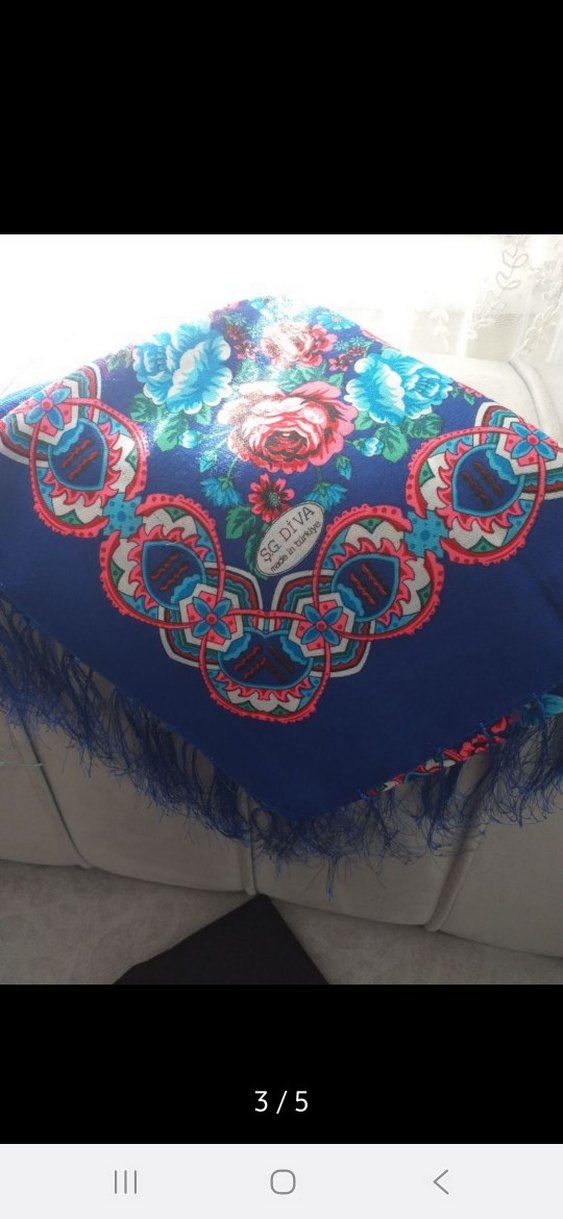 Püsküllü Çok Renkli Kadın Şal - Görsel 3