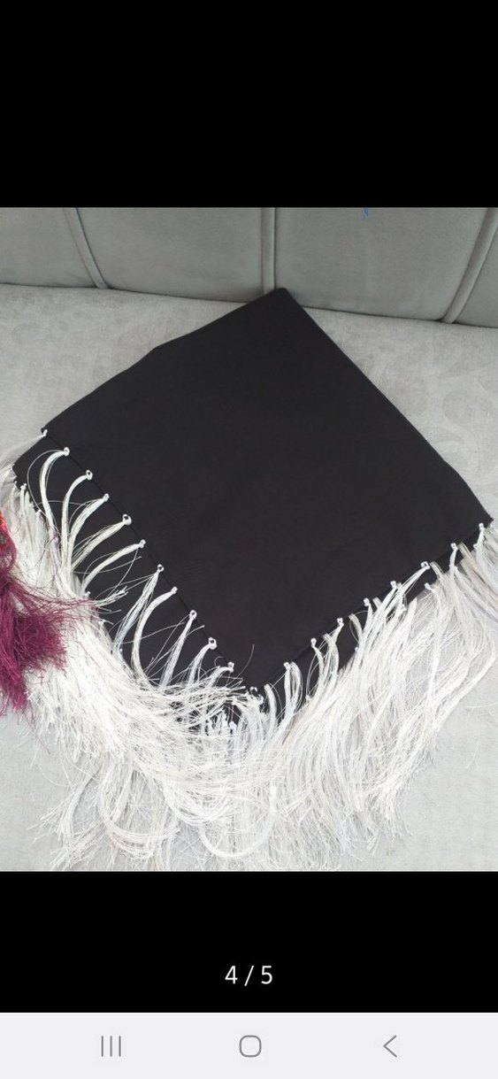 Püsküllü Çok Renkli Kadın Şal - Görsel 4