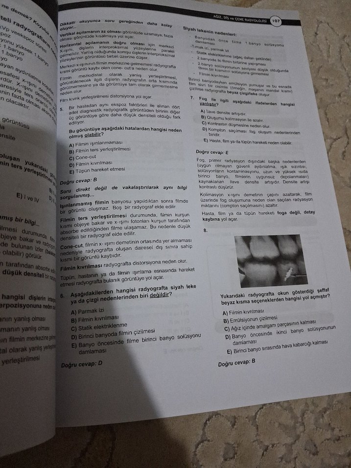 DUS Akademi Ağız Diş Çene Radyolojisi Soruları 3. Baskı - Görsel 5