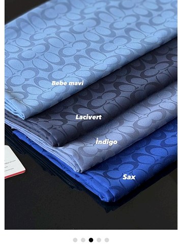 Kadın saks mavisi Şal - Görsel 2