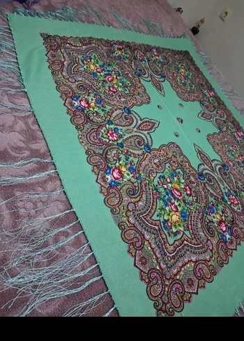 Bohem Çok Renkli Fırfırlı Kadın eşarbı - Görsel 2