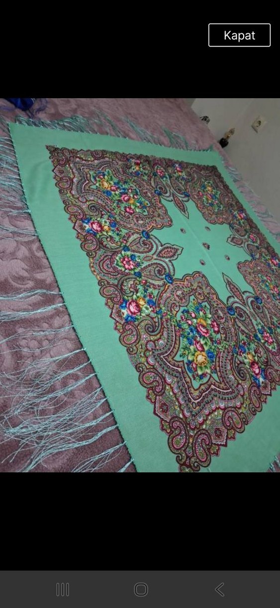 Bohem Çok Renkli Fırfırlı Kadın eşarbı - Görsel 2