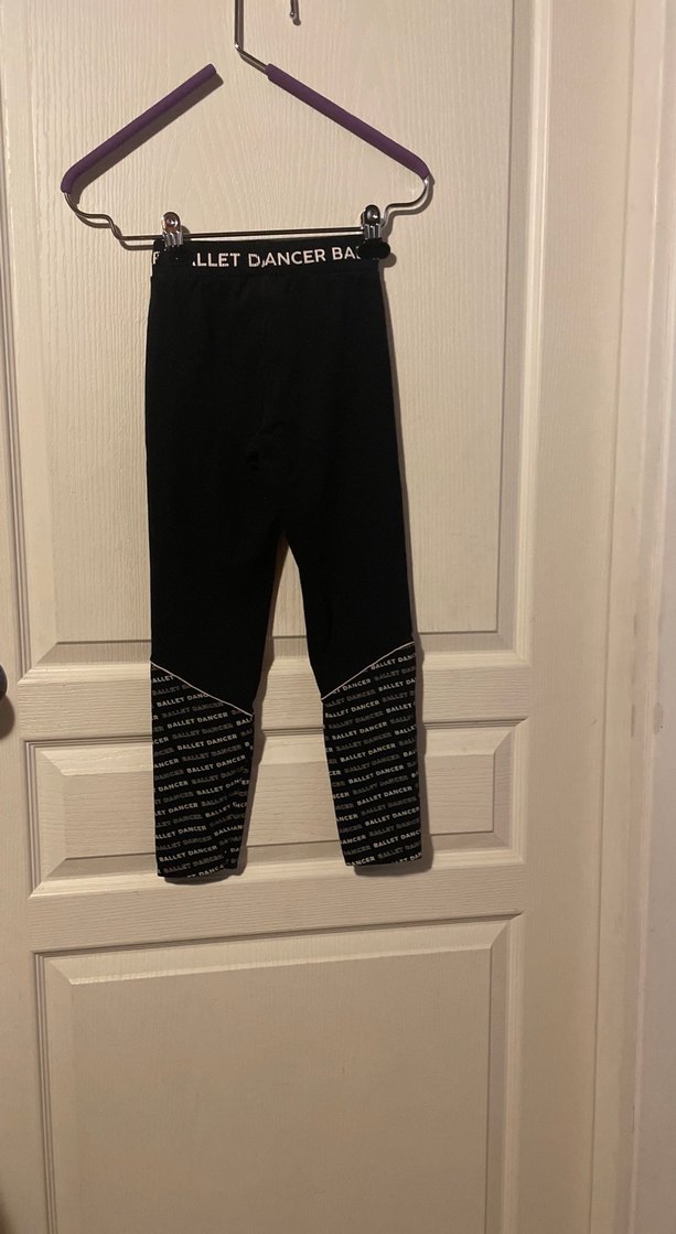 Baskılı Siyah çocuk  Tayt - Görsel 2