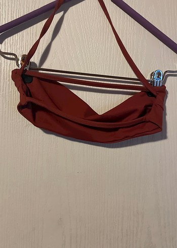 Bordo V Yakalı Bağlamalı Kadın Bluz - Görsel 3