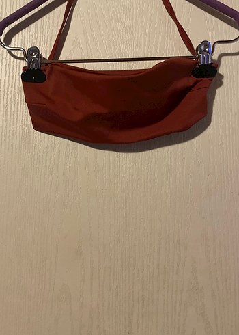 Bordo V Yakalı Bağlamalı Kadın Bluz - Görsel 2