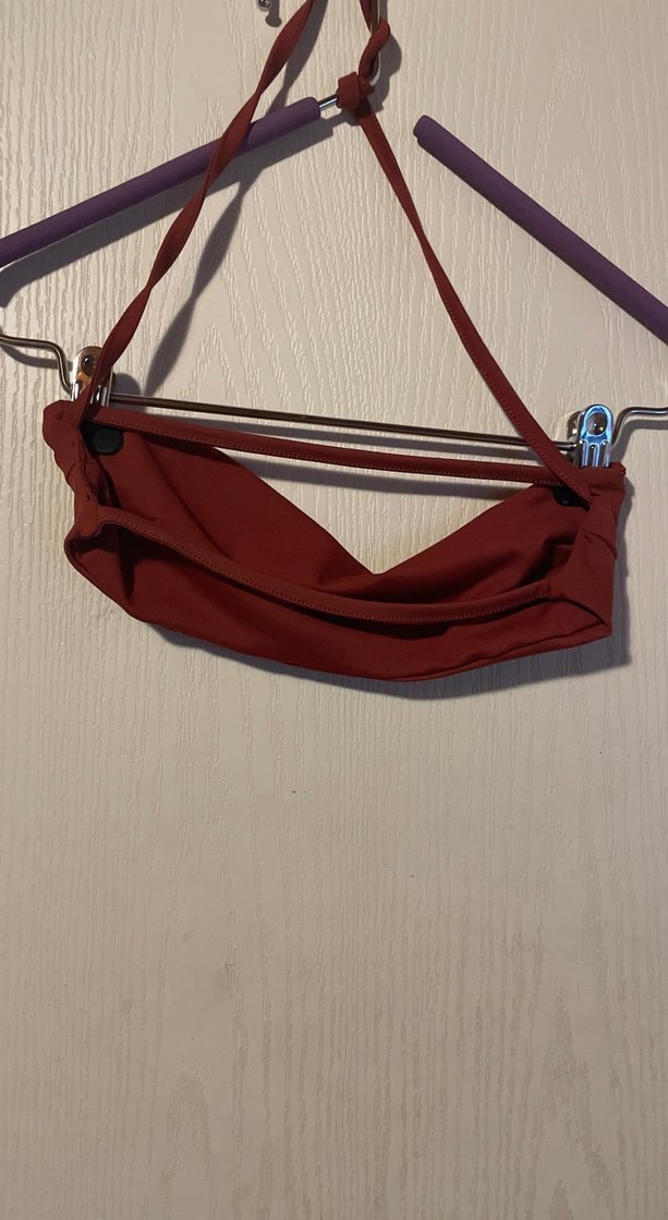 Bordo V Yakalı Bağlamalı Kadın Bluz - Görsel 3