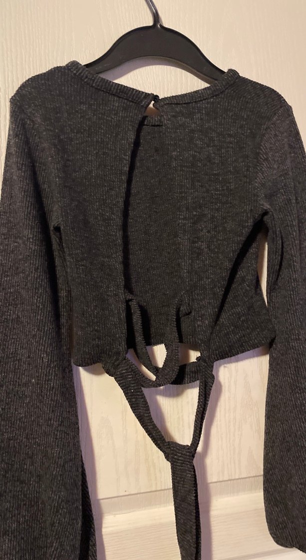 Gri Örgü Kadın Triko Kazak - Görsel 2