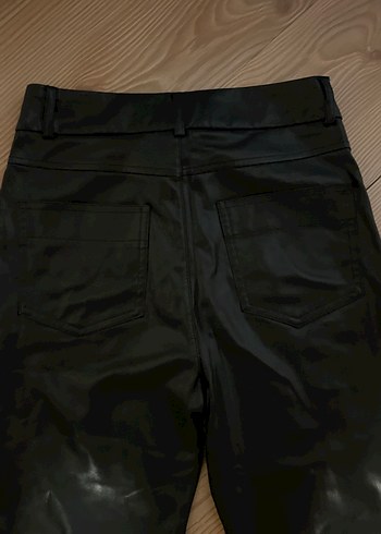 Siyah Deri Kemerli Kadın Pantolon - Görsel 7