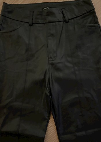 Siyah Deri Kemerli Kadın Pantolon - Görsel 5