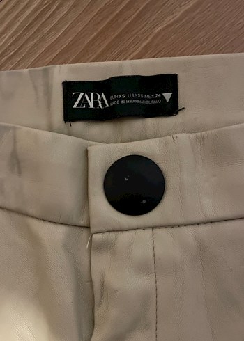 Bej Süet Midi Kadın Pantolon - Görsel 4